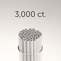 Footprint Paper Straws - Giant 7.75" (3000ct) Unwrapped - Biodegradable, Premium Eco-Friendly Paper Straws in Bulk for Restaurants, Juices, Smoothies, White, Model Number: FPS-08-197-U-000
