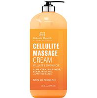 BOTANIC HEARTH Cellulite Massage Cream - 87% Organic Ingredients - Tones and Firms Skin - Soothes Sore Muscles and Joint Pain, Sulfate and Paraben Free, 16 fl oz