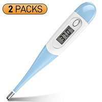 Digital Medical Body Thermometer for Fever, Armpit Oral Underarm and Rectal Flexible Waterproof Tip Thermometer Indicator with LCD Fast Reading and Beeper Temperature Meter for Baby, Kids, Adult