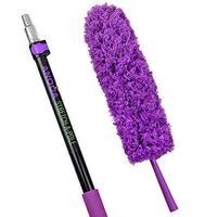 ANODA Microfiber Feather Dusters for Cleaning & Extendable Aluminum Extension Pole (2-5ft)- Long Handle Duster High Ceiling Fan Cobweb Telescoping