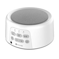 Dreamegg D3 White Noise Machine - Rechargeable Sound Machines for Sleeping, 24 Non-Looping HiFi Sounds, Continuous or Timer, Portable Sleep Machines for Baby Adults Travel Office Privacy (White)