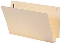 Smead Extra Capacity End Tab Fastener File Folder, Shelf-Master Reinforced Straight-Cut Tab, 2 Fasteners, 1-1/2" Expansion, Legal Size, Manila, 50 per Box (37276)