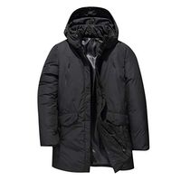 Alvinm Men's Jacket Fashion Men's Autumn Winter Casual Pocket Button Down Jacket Outwear Black