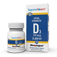 Superior Source Extra Strength Vitamin D3 5,000 IU Tablet, 100 Count (Packaging May Vary)