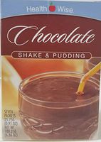 7 Servings (1 Box) Health Wise Chocolate Pudding and Shake for Weight Loss, Hunger Control, and Appetite suppressant 15 Grams of Protein 90 Calories, Trans Fat Free