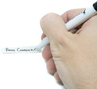 Replacement Cable Tags 1/2" x 2" White Labels Writable 50 Pack for Use on All Types of Hook and Loop Cable Ties, Most Types of Velcro and Velour Fabric Material - Includes Bonus Permanent Marker