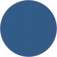 Amscan 69915.74 Round Dinner Plates, 10 1/2", Navy Flag Blue
