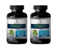 Memory and Brain Supplements - Asparagus Young Shoots Extract 600MG - Premium 4:1 Extract - antioxidant Supplement Capsules - 2 Bottles 200 Capsules