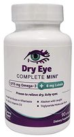 Dry Eye Complete Mini, for Dry Eyes - Smallest Softgel Available. 90 Softgels, No Fishy Burps Guaranteed. Omega-3, Omega-7, Vitamin D, B12, Lutein, Zeaxanthin