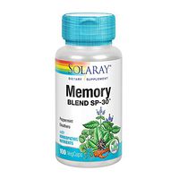 Solaray Memory Blend SP-30 | Herbal Blend w/Cell Salt Nutrients to Help Support Memory, Concentrate & Focus | Non-GMO, Vegan | 50 Servings | 100 VegCaps