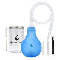 Topquafocus Large Enema Bulb Kit Anti-backflow Anal Douche Kit for Men Women Colon Cleansing Detox Enemas 10.8 oz Capacity 27.6inch Silicone Tubing 5 Tips Enema Kit