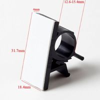 10Pcs Black Adhesive Backed Nylon Wire Adjustable Cable Clips Clamps Fit for Cable Diameter 12.5mm-15.4mm