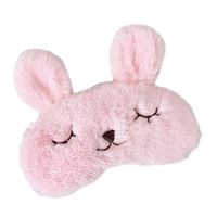 ACTLATI Cute Sleeping Eye Mask Elastic Blindfold Cartoon Bunny Breathable Sleep Aid Cover Pink Rabbit
