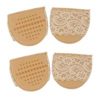 Healifty 2 Pairs Heel Forefoot Cushion Foot Pad Inserts Foot Protectors for High Heels (Khaki)
