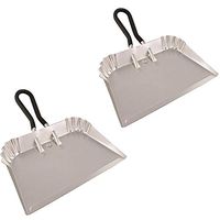 Edward Tools Extra Large Industrial Aluminum DustPan 17” - Lightweight - half the weight of steel dust pans with equal strength - For large cleanups - Rubber Loop handle for comfort/hanging (2)