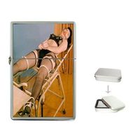 New Product BETTIE PAGE BONDAGE Flip Top Cigarette Lighter + free Case Box