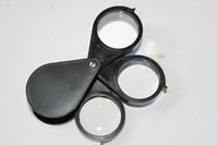5X 10X 15X Folding Pocket Magnifier w/ Glass Lens
