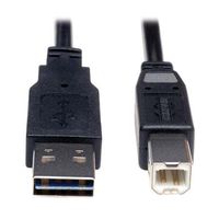 6' USB 2.0 Universal Reversible Cable A Male to B Male
