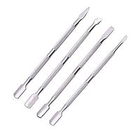 🍀Libobo🍀4 PC/Set Double Ended Nail Pusher Romover Cuticle Manicure Pedicure Nail Cleaner Hot Pink