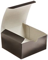 Aviditi Fiberboard Gloss Gift Box, 4" L x 4" W x 2" H, Black, Case of 100 (GB442BK)