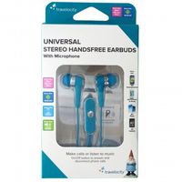 Travelocity Universal Stereo Handsfree Earbuds - Blue