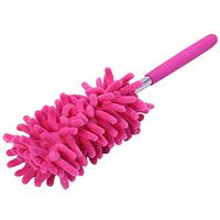 Tpingfe Telescopic Microfibre Duster, Retractable Long-Reach Washable Extendable Dusting Brush Dust Handle for Home Car Cleaning (Hot Pink)