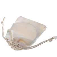 MoMaek Pack of 20pcs Wood Color Double Drawstring Cotton Linen Jute Cloth Sack Muslin Bags Jewelry Pouch Reusable Bags Tea Bags Souvenir Gift Bag (4" X 6")