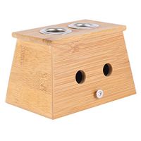 Asixx Moxibustion Bamboo Box, Moxibustion Box, 3 Types Popular Moxa Stick Bamboo Holder Box or Moxibustion Bamboo Box Moxa Roll Stick Holder Case for Moxa Moxibustion Medicine Therapy(2 Holes)