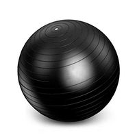 FLYWM Exercise Ball (25-105cm),Professional Yoga Stability Ball Chair Extra Thick Anti-Burst Support 2200 lbs,with Quick Pump &Workout Guide for Home&Gym&Office,black-85cm