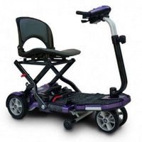 EV Rider Transport Plus Manual Folding Travel Mobility Scooter (Purple)