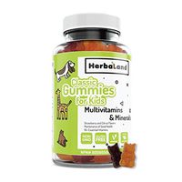 Vegetarian Multivitamins Supplement for Kids by Herbaland - Natural Ingredients Vitamin Gummies for The Maintenance of Overall Good Health - Strawberry and Citrus Flavor - 60 Gummies