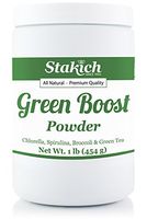 Stakich Chlorella, Spirulina, Broccoli, Green Tea Powder Mix - 1 Pound - Pure