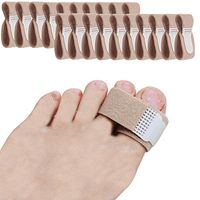 20 Pieces Broken Toe Wraps, Cushioned Bandages, Hammer Toe Separator Splints, Toe Straight, Hammer Toe Wrap, Cushioned Corrector, for Broken Toe, Hammer Toe- L Size