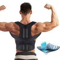 Aptoco Back Brace Posture Corrector for Women and Men Fully Adjustable Support Brace Improves Posture and Provides Lumbar Support for Lower and Upper Back Pain| Size M (31-35'') Waist