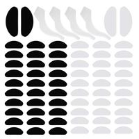 Eyeglasses Nose Pads Glasses Adhesive Silicone Anti-Slip Nosepads for Eyeglass Glasses Sunglasses 32 Pairs (Transparent, Black 1mm) and 2 Pair Eyeglasses Retainer