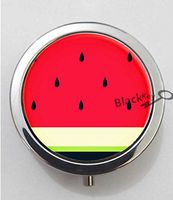 BlackKey Watermelon Pattern 3-Compartment Decorative Pocket Gift Box Case Organizer for Pill, Color 1 -716