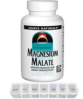 Source Naturals Magnesium Malate 3750 Milligrams for Muscle Support and Energy Production Dietary Supplement - 360 Tablets (with Daily Pill Organizer)