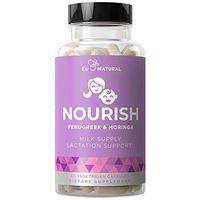 Nourish Lactation Support Postnatal Vitamins – Nutritious Milk Supply, Colic Gas Relief, Let Down Pills – Fenugreek, Moringa, Goat's Rue – 60 Mini Vegetarian Soft Capsules