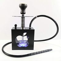 Yameisi Hookah New Style Shisha a Full Set of Hookah Acrylic and Iron Narguile High Grade Sheesha with LED Device (Apple)