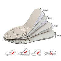 INTLMATE Height Increase Insole, Leather in Two Sides Shoes Heel Inserts Lift to 1.6 Inch 4cm up,Comfort Performance Shoes Insoles for Men and Women USA Size 5 to 9