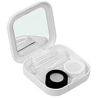 Aliturtle Contact Lens Case, Contact Lenses Box Holder Container Soak Storage Kit for Travel & Home, Contact Lens Box with Mirror + Tweezers + Lens HolderRod + 2 Lens Case + Solution Bottle