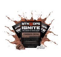 MTN OPS Hot Ignite Supercharged Energy Drink Mix Focus Enhancer, Charged Cocoa - Trail Packs