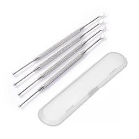 Amazing Kiss® 4 Pieces Ear Curette Earwax Removal Ear Pick with Storage Box Quality Ear Care Stainless Steel Ear Pick