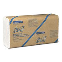 Scott 01807 Multi-Fold Towels, 100% Recycled, 9 1/5x9 2/5, white, 250 per Pack (Case of 16 Packs)
