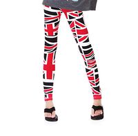 H.Coosy Practical;Cozy The New Rice Word Flag Printed Leggings Autumn Thin Section Nine feet Pants Fashion European and American Leggings Wholesale Meter Word Flag All