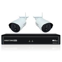 Night Owl WNVR201-42P-B 4 Channel 1080p Wireless Smart Security Hub with 2 x 1080p Infrared IP Cameras and 1 TB HDD, White