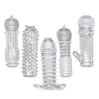 FUNZZY Spike Lockring Cover Pennis Sleeve Extension Enlanger Sax Toy for Men (Random)