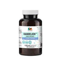 Dandelion 100 Capsules, 1200 mg per Serving, Organic Dandelion Root (Taraxacum Officinale)