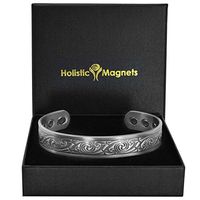 Copper Magnetic Bracelet by Holistic Magnets (Tarnish-Free) Mens Womens Arthritis Bracelet for Pain Relief Healing Bracelet Gift Boxed (SLKP)-Celtic Spiral Knot (M: Wrist 6.5-7.6 inch)