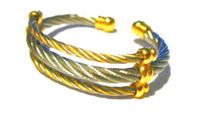 Magnetic Bracelet in 3 Rows of Stretch Adjustable Rope Design